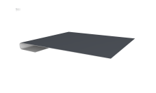 Планка завершающая Grand Line 0,5 Satin Matt TX RAL 7024 мокрый асфальт (2м)