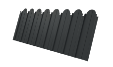 Профнастил C10A фигурный 0,5 Satin Matt RAL 7016 антрацитово-серый