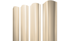 Штакетник Круглый фигурный Grand Line 0,45 Drap TX RAL 1015 светлая слоновая кость