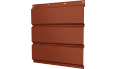 Софит металлический Классик v01 Grand Line без перфорации 0,45 Drap TX с пленкой RAL 8004 терракота