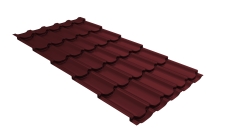 Металлочерепица "Квинта плюс" ("Kvinta plus") 0,5 Satin Matt RAL 3005 красное вино