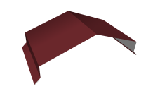 Парапетная крышка угольная 250мм Grand Line 0,5 Satin с пленкой RAL 3005 красное вино (3м)