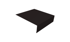 Планка околооконная простая 200х75 0,5 PurPro Matt 275 RAL 9005 черный (2м)