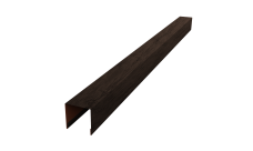 Планка вертикальная лицевая для горизонтального монтажа штакетника 0,45 Print Premium Antique Wood TwinColor (1,8м)