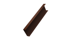 Декоративная накладка на столб универсальная 80х80 для забора жалюзи 0,45 Print Elite Choco Wood TwinColor (2,5м)