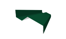 Планка примыкания внакладку 25х17х35х17 Grand Line 0,45 Drap TR RAL 6005 зеленый мох (3м)