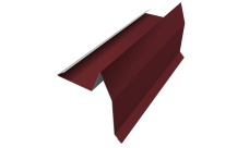 Планка торцевая для шифера 0,45 PE с пленкой RAL 3005 красное вино (2м)