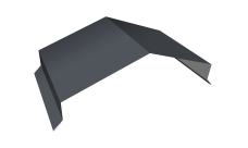 Парапетная крышка угольная 390мм Grand Line 0,5 PurLite Matt RAL 7024 мокрый асфальт (2м)