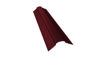 Планка конька фигурного 70x70 0,4 PE с пленкой RAL 3005 красное вино (2м)