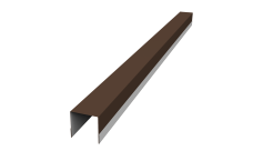 Планка вертикальная обратная для забора жалюзи Palermo 0,7 PE RAL 8017 шоколад (1,8м)