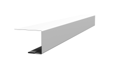 Планка завершающая фальц 0,45 PE с пленкой RAL 9003 сигнальный белый (2м)
