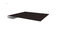 Планка завершающая Grand Line 0,5 Satin с пленкой RAL 9005 черный (2м)