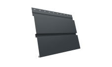 Софит металлический Квадро Брус Grand Line без перфорации 0,5 Drap TX с пленкой RAL 7016 антрацитово-серый
