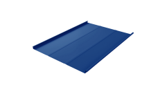 Фальц двойной стоячий Line Grand Line 0,45 PE с пленкой на замках RAL 5005 сигнальный синий