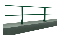 Ограждение кровельное для парапета на плоскую кровлю RAL 6005 (2,0х0,6м)