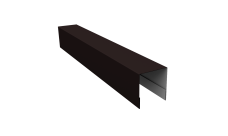 Планка боковая для забора из сайдинга Блок-хаус new Grand Line 0,5 Drap TX RAL 9005 черный (2,06м)