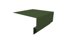 Планка околооконная сложная 250х75х18 (j-фаска) Grand Line 0,5 Сатин матовый ТХ RAL 6020 хромовая зелень (3м)