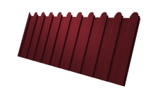 Профнастил С8A v01 фигурный 0,45 PE-Double RAL 3005 красное вино
