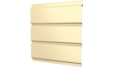 Софит металлический Классик v01 Grand Line центральная перфорация 0,45 Drap TX с пленкой RAL 1015 светлая слоновая кость