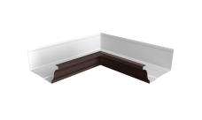 Угол желоба со сварным швом внутренний Vortex Project 210мм RAL 8017 шоколад