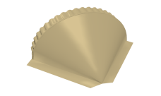 Заглушка малая конусная 0,45 PE RAL 1014 слоновая кость