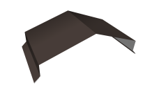 Парапетная крышка угольная 250мм 0,5 Satin Matt RR 32 темно-коричневый (3м)