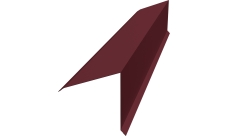 Планка конька односкатной кровли 160х160 Grand Line 0,5 Сатин матовый ТХ RAL 3005 красное вино (3м)