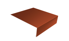 Планка лобовая/околооконная простая 190х50 Grand Line 0,5 Satin с пленкой RAL 8004 терракота (2м)