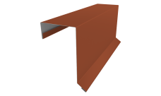 Планка торцевая кровельная фальц 65х97 Grand Line 0,45 Drap TX RAL 8004 терракота (3м)