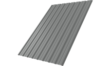 Профнастил С10B Grand Line 0,45 PE RAL 9006 бело-алюминиевый