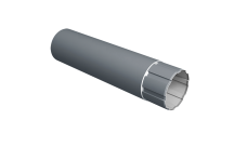 Труба круглая Ø90 Vortex Mix 1м PE RAL 7024 мокрый асфальт