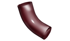 Колено 60 град GL PU 90 мм RAL 3005 красное вино