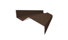 Планка примыкания внакладку 25х17х35х17 0,4 PE с пленкой RAL 8017 шоколад (2м)