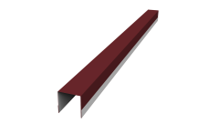 Планка вертикальная обратная для забора жалюзи Palermo Grand Line 0,7 PE RAL 3005 красное вино (1,8м)