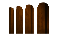 Штакетник П-образный A фигурный 0,45 Print-Double Premium Golden Wood Intense F