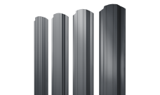 Штакетник Прямоугольный фигурный 0,45 Drap RAL 7024 мокрый асфальт