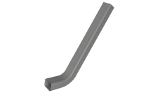 Труба гофрированная Vortex Lite 76х102х1000мм с коленом PE RAL 9006 бело-алюминиевый