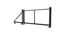 Ворота откатные Жалюзи Texas 1,5х4,0 RAL 7016 без заполнения (ламель 150 мм)