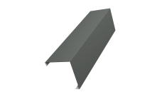 Декоративная накладка на столб универсальная угловая 80х80 для забора жалюзи Grand Line 0,45 PE RAL 7005 мышино-серый (2м)