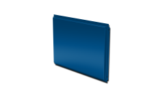 Кассета фасадная прямая открытого типа 1,2 мм с порошковым покрытием RAL 5005 сигнальный синий