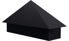 Колпак на полустолб для С20 0,5 PurPro Matt 275 с пленкой RAL 9005 черный