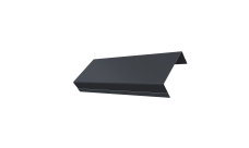 Ламель обратная стартовая/финишная забора жалюзи Texas 53мм для калиток и ворот (с заполнением ламелями 125) 0,45 PE-Double RAL 7024 мокрый асфальт