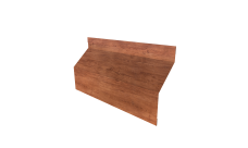 Ламель забора жалюзи Milan Slim стартовая/финишная для калиток и ворот 0,45 Print Premium Rowan Wood Intense FTC