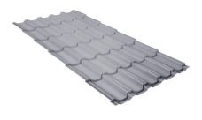 Металлочерепица "Квинта плюс" ("Kvinta plus") 0,5 Satin RAL 9006 бело-алюминиевый