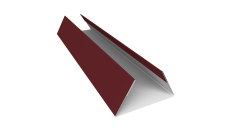 Планка стыковочная составная нижняя Экобрус Grand Line 0,45 Drap TR RAL 3005 красное вино (3м)