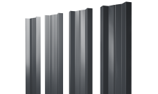 Штакетник М-образный A с прямым резом 0,45 Drap TR lite RAL 7024 мокрый асфальт