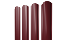 Штакетник Полукруглый Slim фигурный 0,45 PE RAL 3005 красное вино