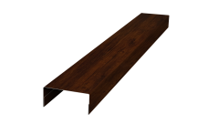 Ламель лицевая стартовая/финишная забора жалюзи Texas 55мм для калиток и ворот (с заполнением ламелями 125) 0,45 Print-Double Premium Cherry Wood Dark F