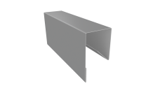 Планка П-образная заборная 17 0,5 Satin с пленкой RAL 9006 бело-алюминиевый (2м)