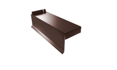 Планка торцевая сегментная Квадро профи Левая стартовая 0,5 Satin Matt RAL 8017 шоколад